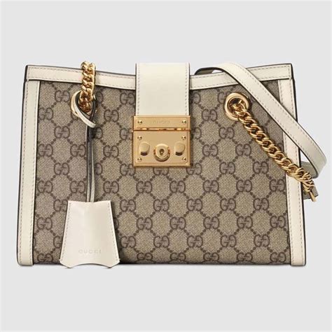 gucci padlock bag white|Gucci padlock small shoulder bag.